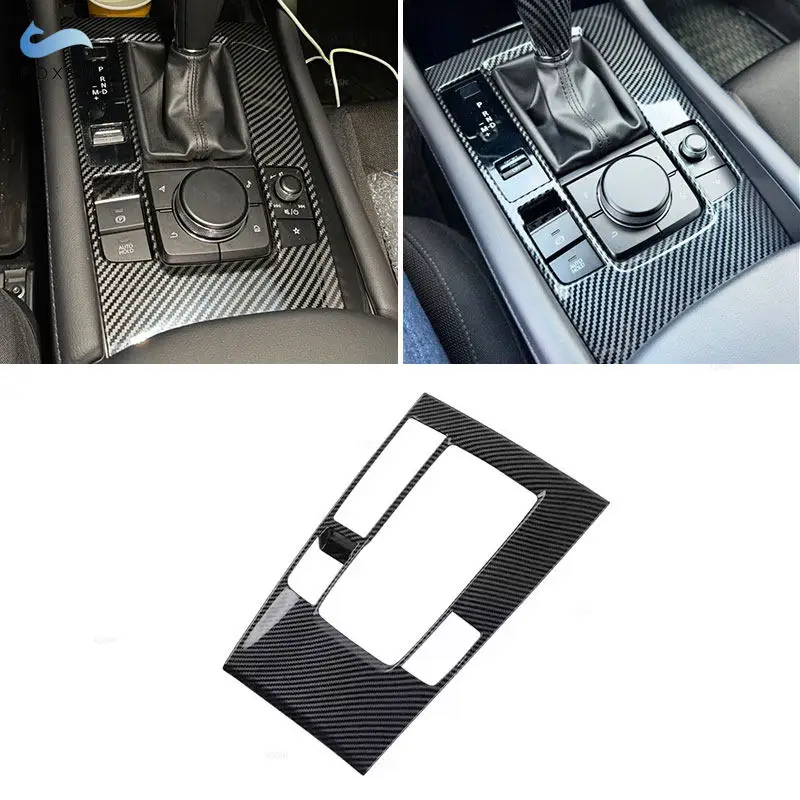 

ABS Carbon Texture For Mazda 3 Axela BP 2020 2021 2022 2023 LHD Car Central Control Panel Frame Trim Accessories Not for CX-30