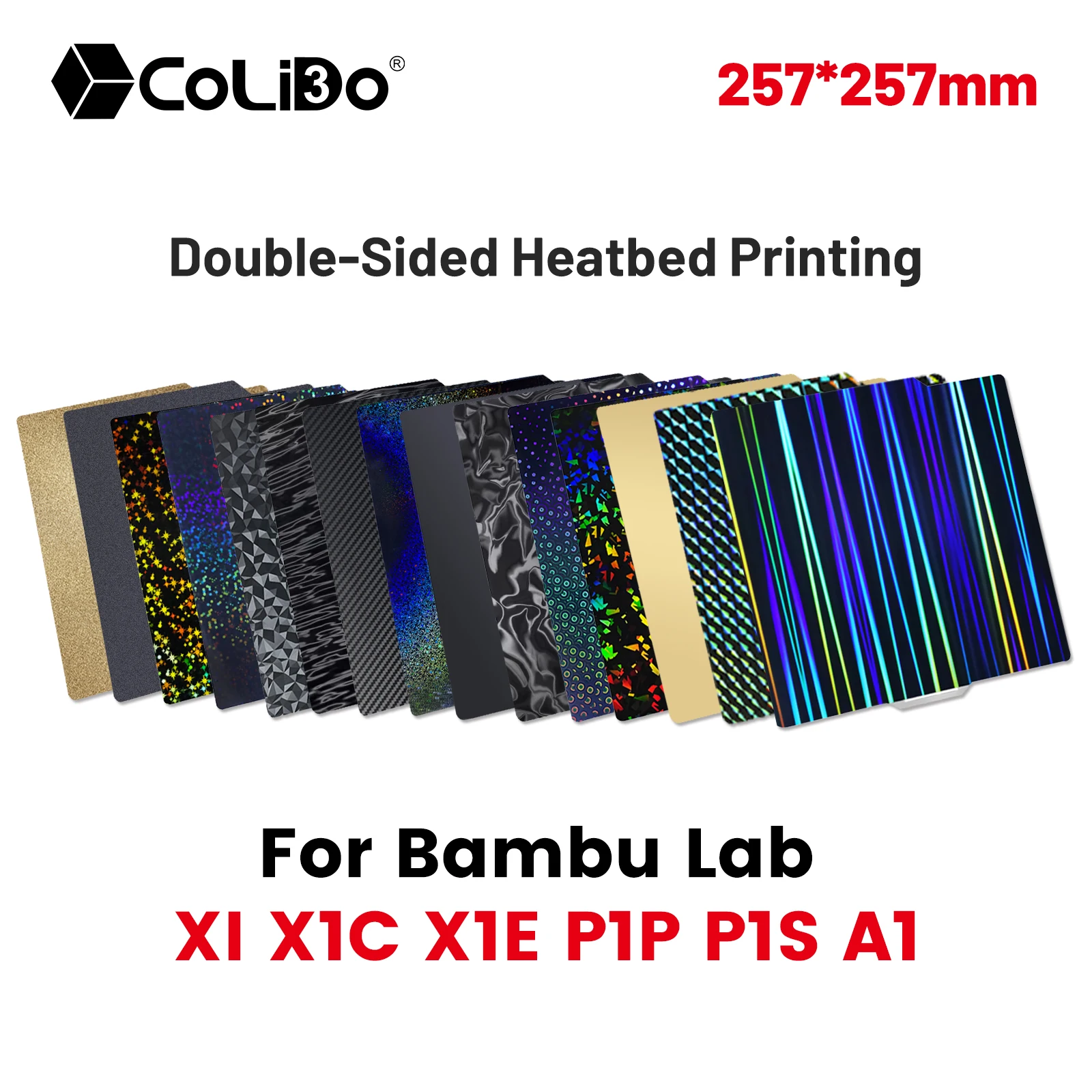 

Для Bambulab Build Plate текстурированный лист пружинной стали PEI 257x257 мм PEO PET bambu Lab A1/X1/X1C/P1P/P1S аксессуары для 3d-принтеров