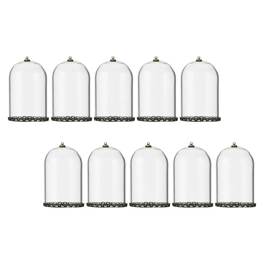 

10Pcs Glass Globe Bottle Charms Transparent Mini Wishing Jars for DIY Jewelry Keepsakes Wedding Decorative Accessories