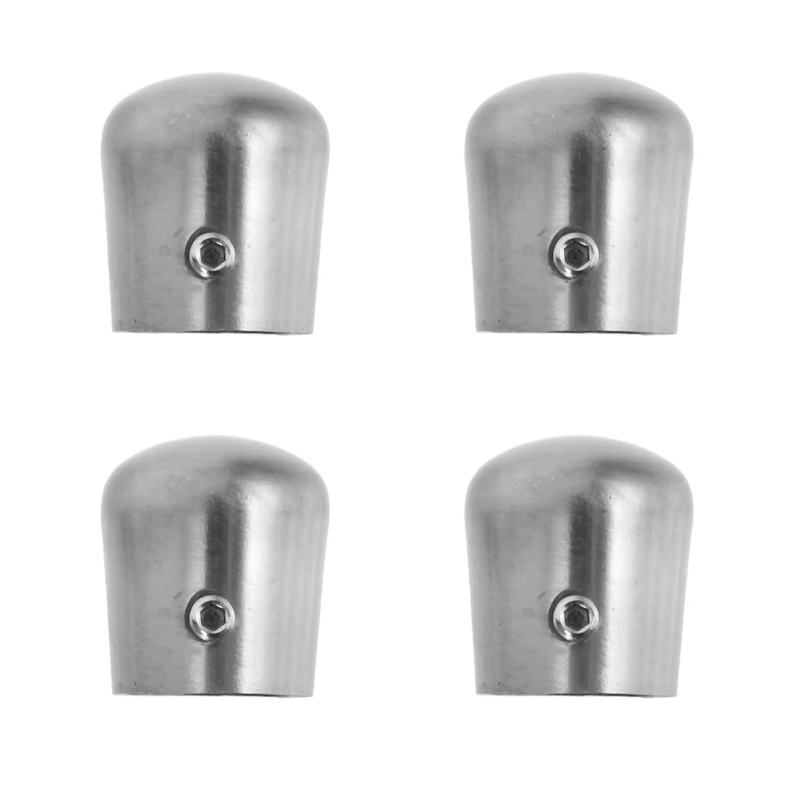 

4Pcs Stair Railing Accessories Handrail End Caps Stainless Steel Brushed Finish Staircase Tube Caps Safety Fittings