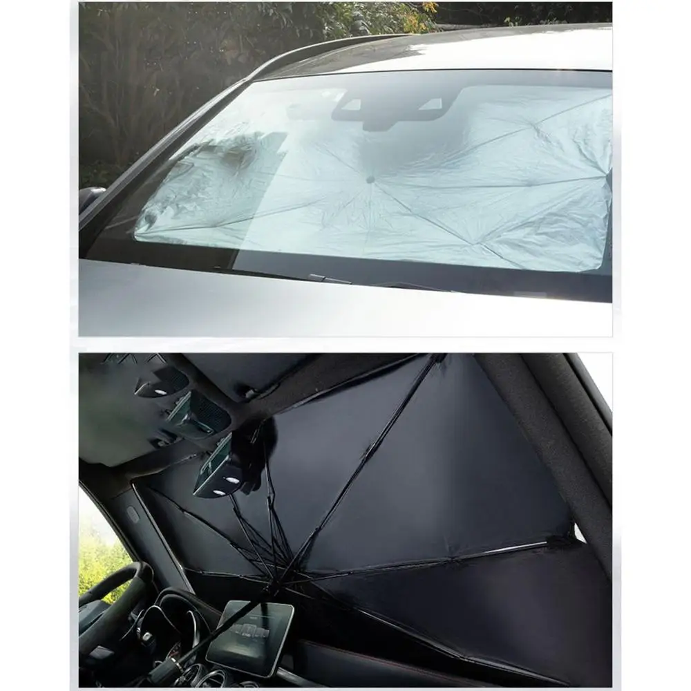 Car Sunshade Cover Interior Front Window Sun Shade Cover UV Protector Sun Blind Umbrella SUV Sedan Windshield Accessories