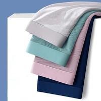 4pcs Men's Large size ice silk mesh four corner graphene antibacterial underwear, comfortable and breathable flat underwear