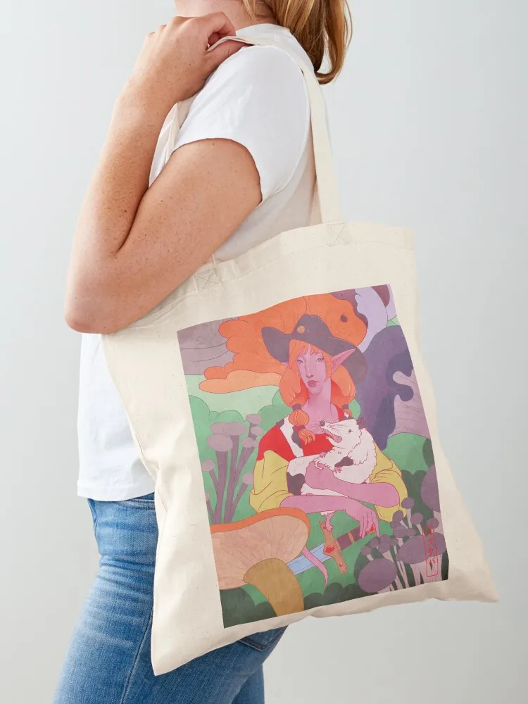 

Mushroom Queen Tote Bag reusable grocery bags Big bag women Canvas bag woman shopping