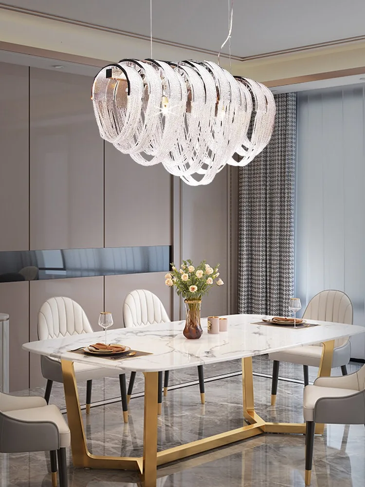 Modern Luxury Tassel Crystal LED Ceiling Chandelier 2023 Lustre Nordic Designer LOFT Pendant lights Round Lamp Lighting Fixtures