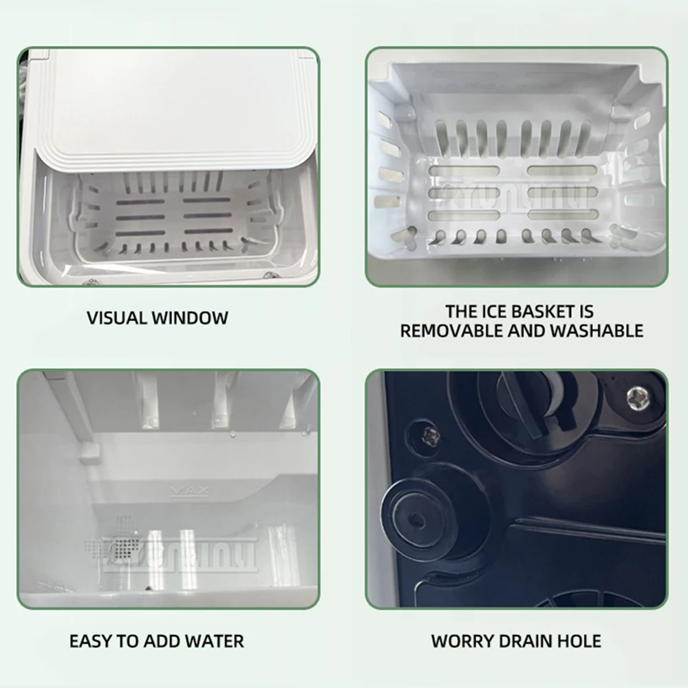 Máquina de hielo eléctrica 2025, máquina de hielo de escritorio para el hogar, equipo para tienda de té de la leche