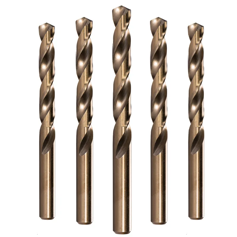 Straight Shank Twist Drill, aço inoxidável Metal liga de alumínio, perfurado Twist Drill Hss, M35 cobalto, atacado, 5Pcs, 2.7mm