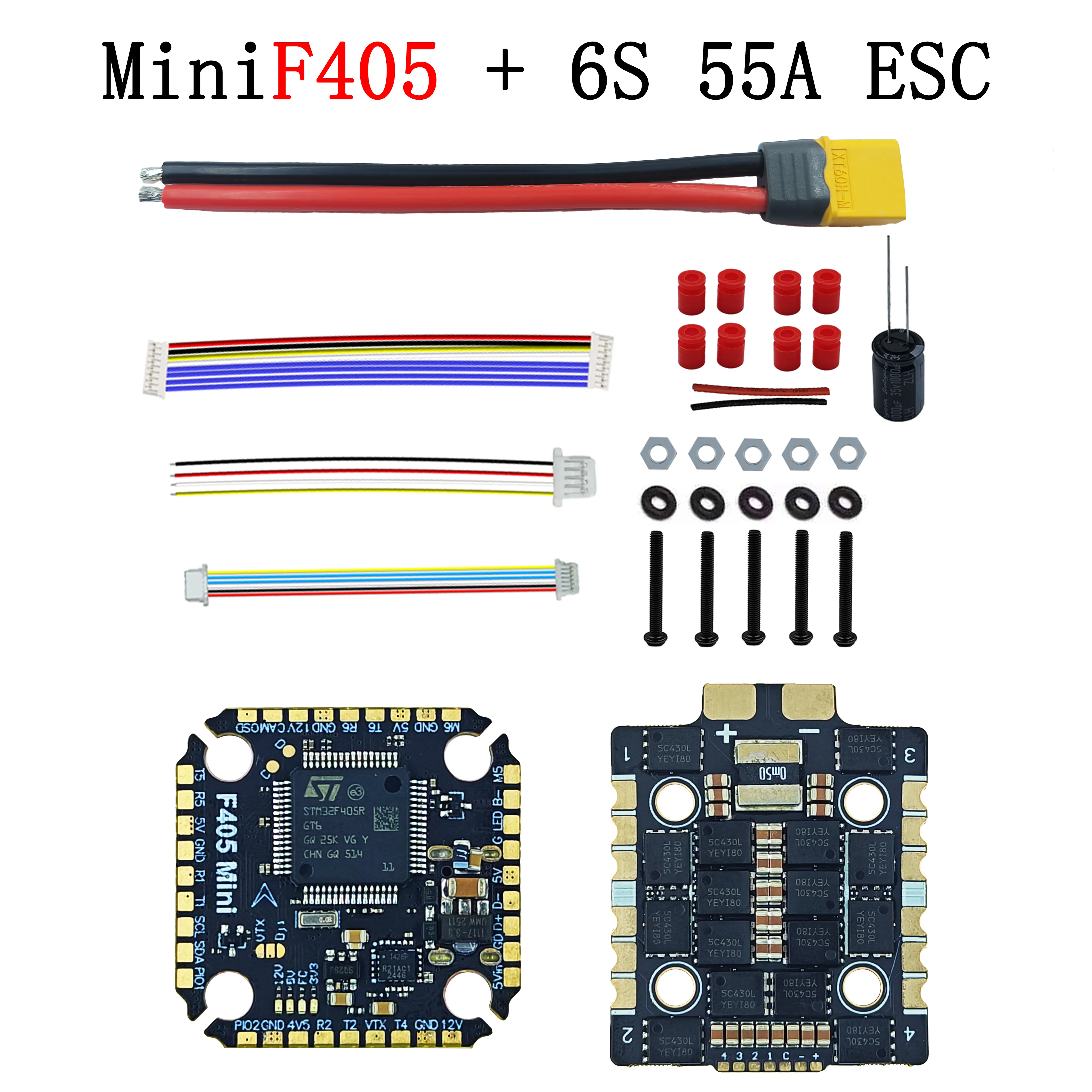 DAKEFPV mini F405 20X20mm STACK 4IN1 Blheli_S Bluejay 8bit 55A 60A 70A ESC MINI F405 For FPV RC drone Freestyle Racing