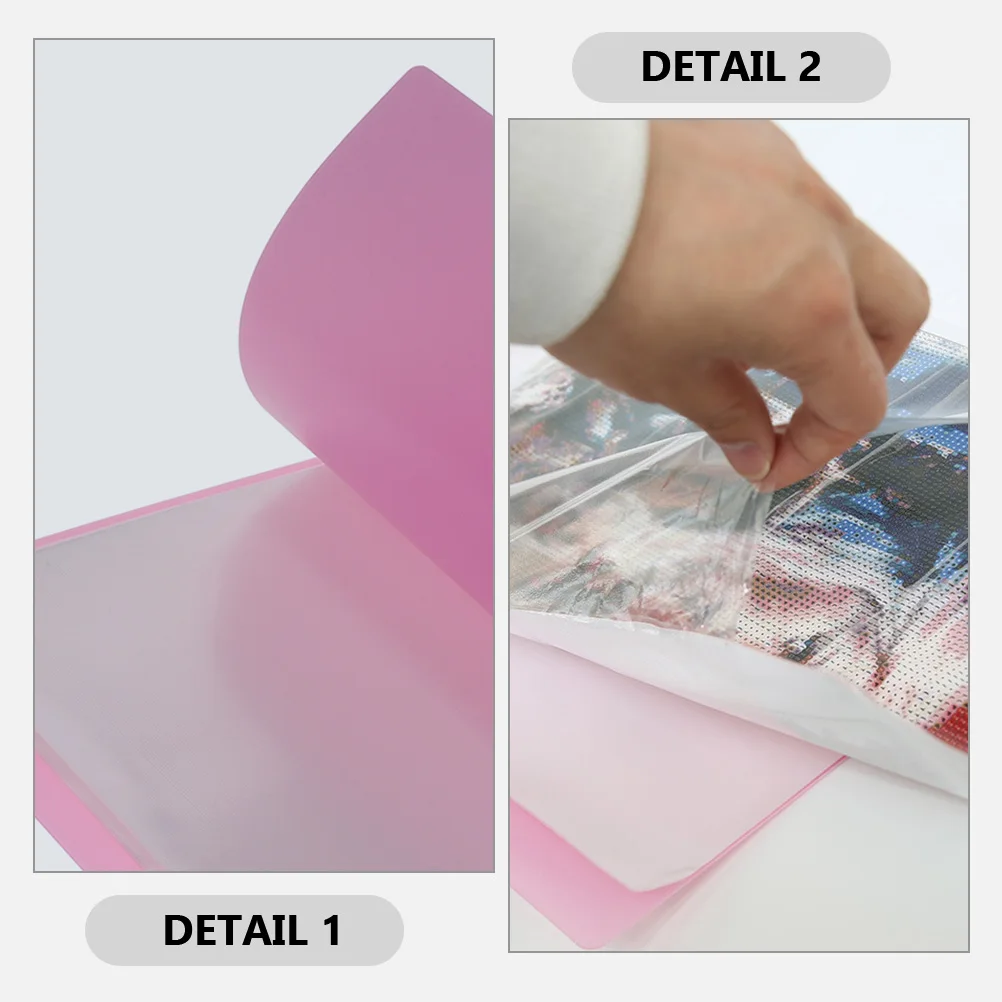 

Transparent Diamond Art Storage Book Reusable Portfolio Folder For Diamond Drawings Painting Book Durable Portable Organizer For