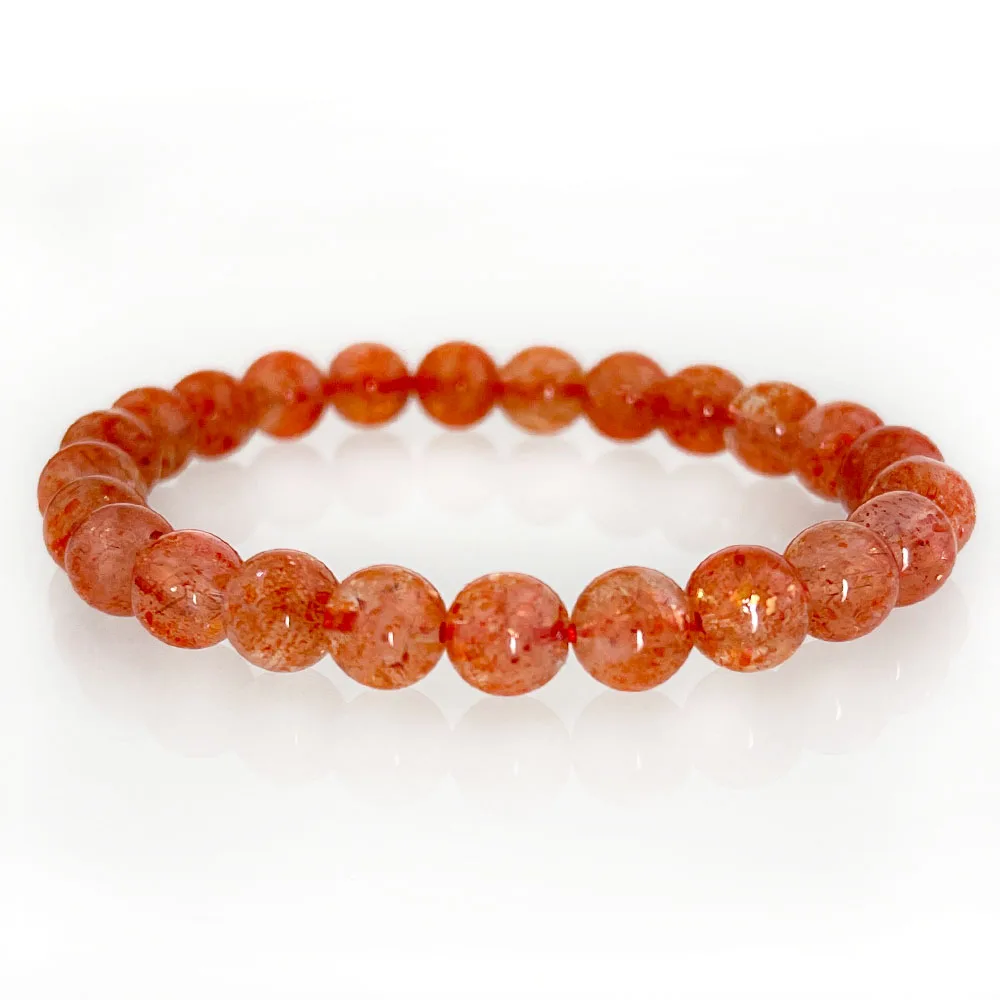 1PC High Quality Wholesale Natural A++++ Gold Sunstone Bracelet 6mm 8mm 10mm For Jewelry Making Design Gift for Lady