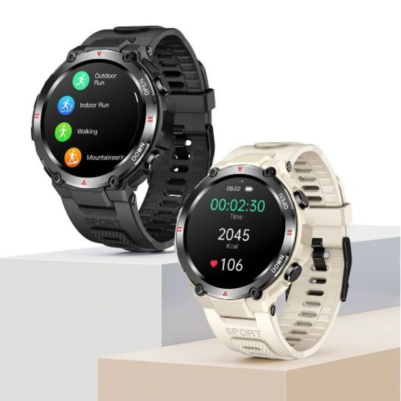 Borderg3-reloj Multideportivo con pantalla grande, dispositivo con llamadas Bluetooth, frecuencia cardíaca, oxígeno en sangre, tiempo, asistente de voz