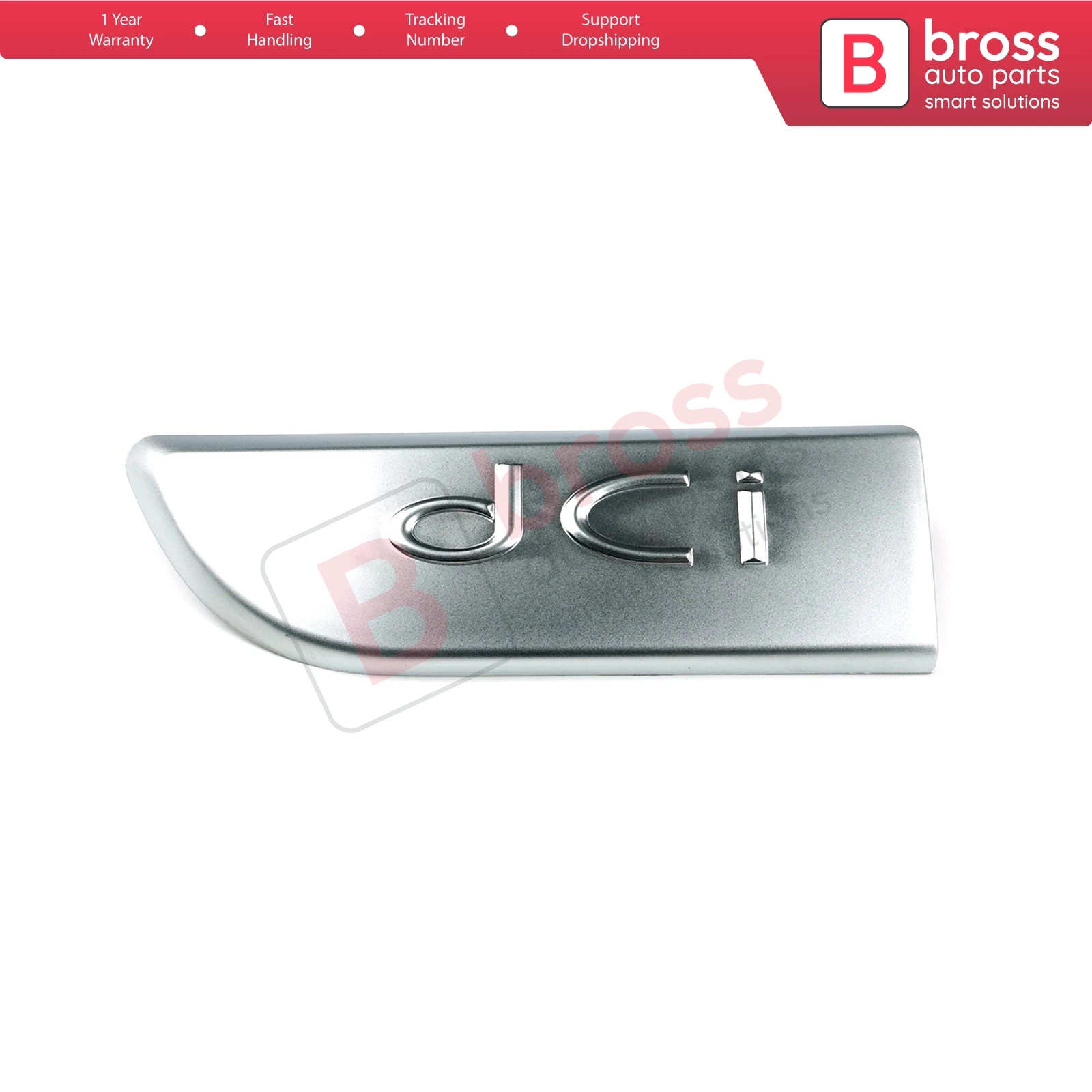 Bross BSP562-1 Chrome DCI Badge Emblem 82 00 717 150 / 8200717150 Tersisa untuk Megane MK2 2002-2008; Scenic MK2 2003-2009