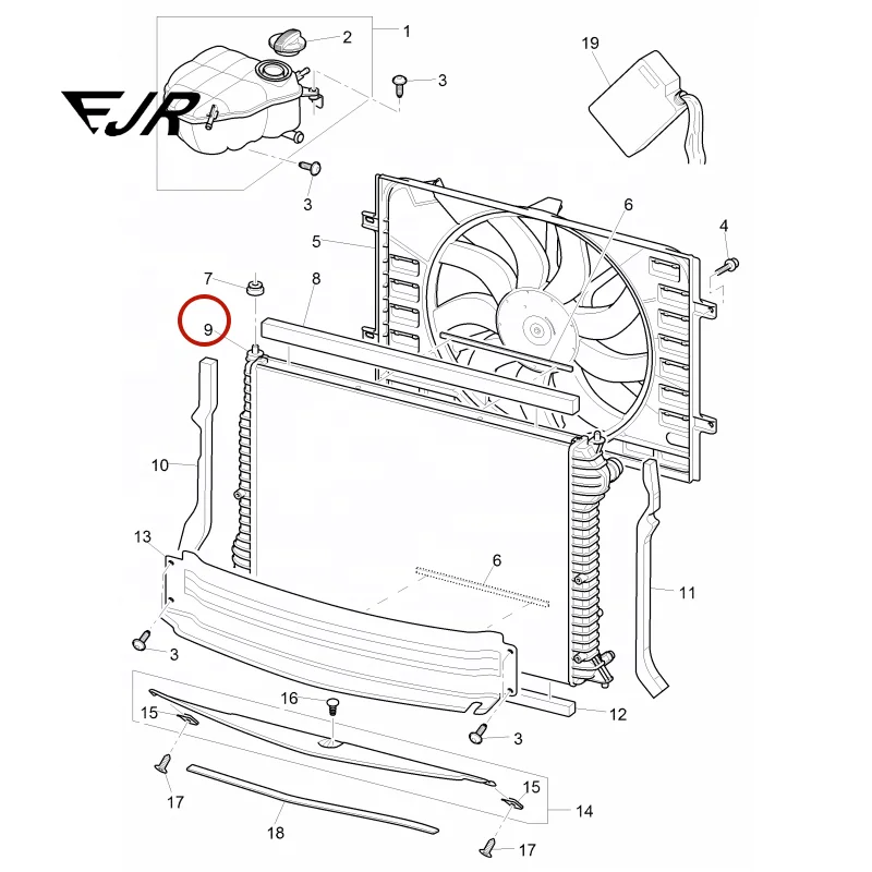 مشعاع مبرد OEM 3W0198115J لسيارة Bentley Continental Flying Spur Continental GT GTC