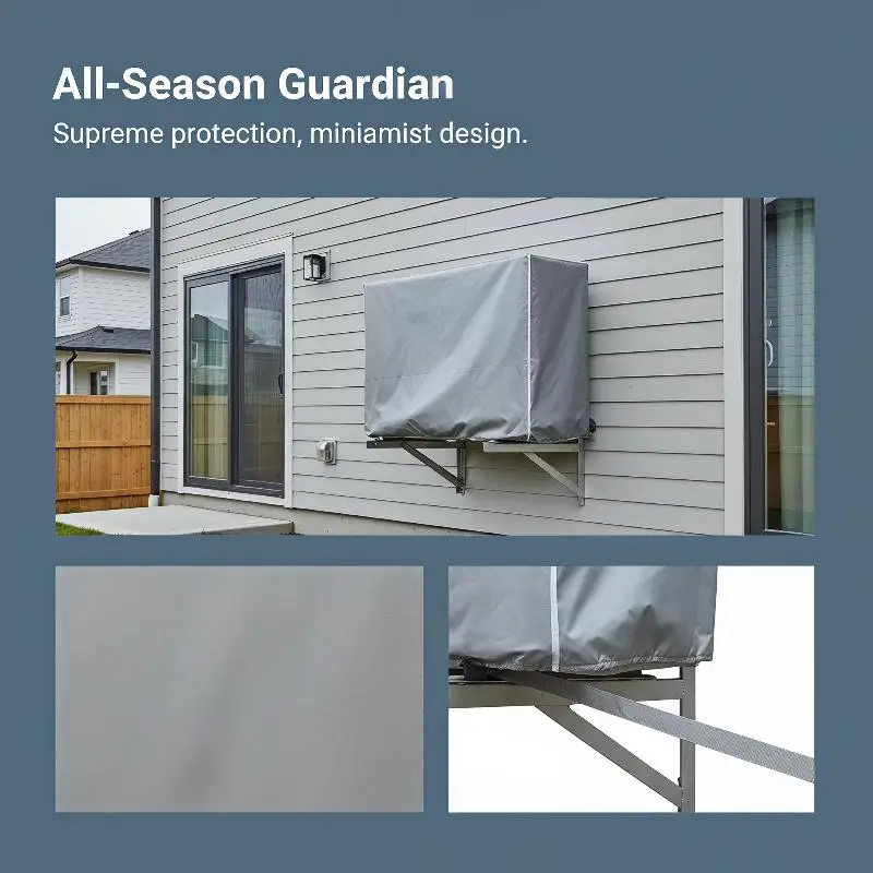 Air Conditioner Cover Waterproof Sunproof Dust Proof Breathable AC Protector for Indoor AC Long Term Storage