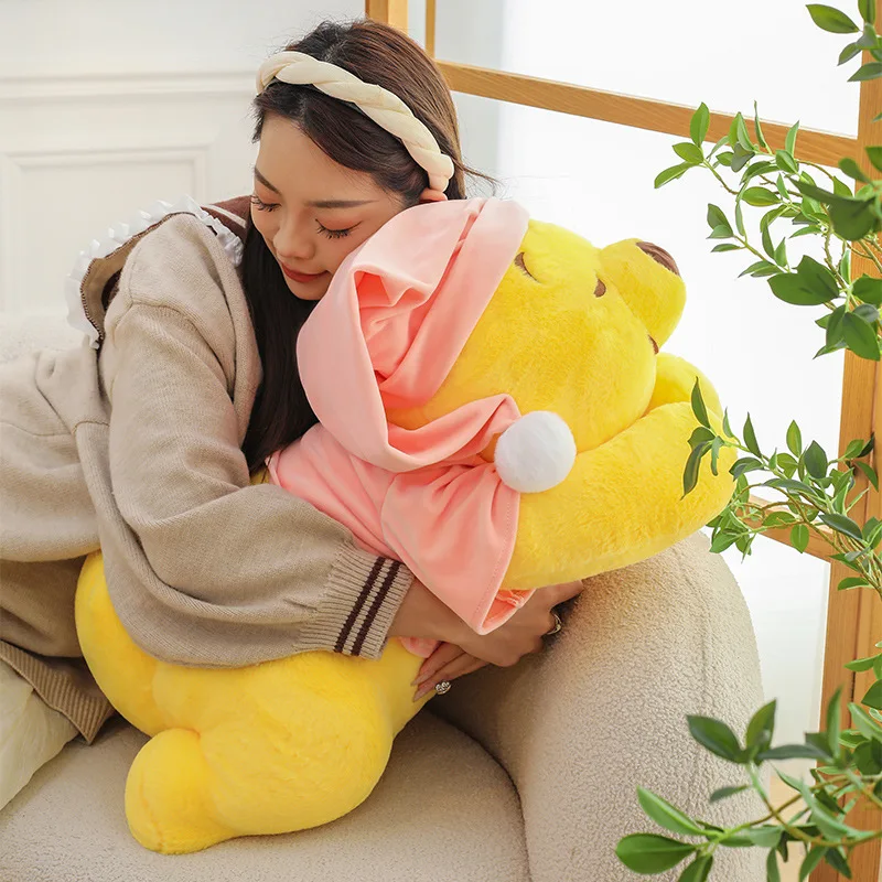 ดิสนีย์วินนี่เดอะพูห์ตุ๊กตาผ้ากำมะหยี่ 35 ซม. น่ารักนอนลงหมอนตุ๊กตาตกแต่งบ้านวันเกิดวันวาเลนไทน์คริสต์มาสของขวัญปีใหม่