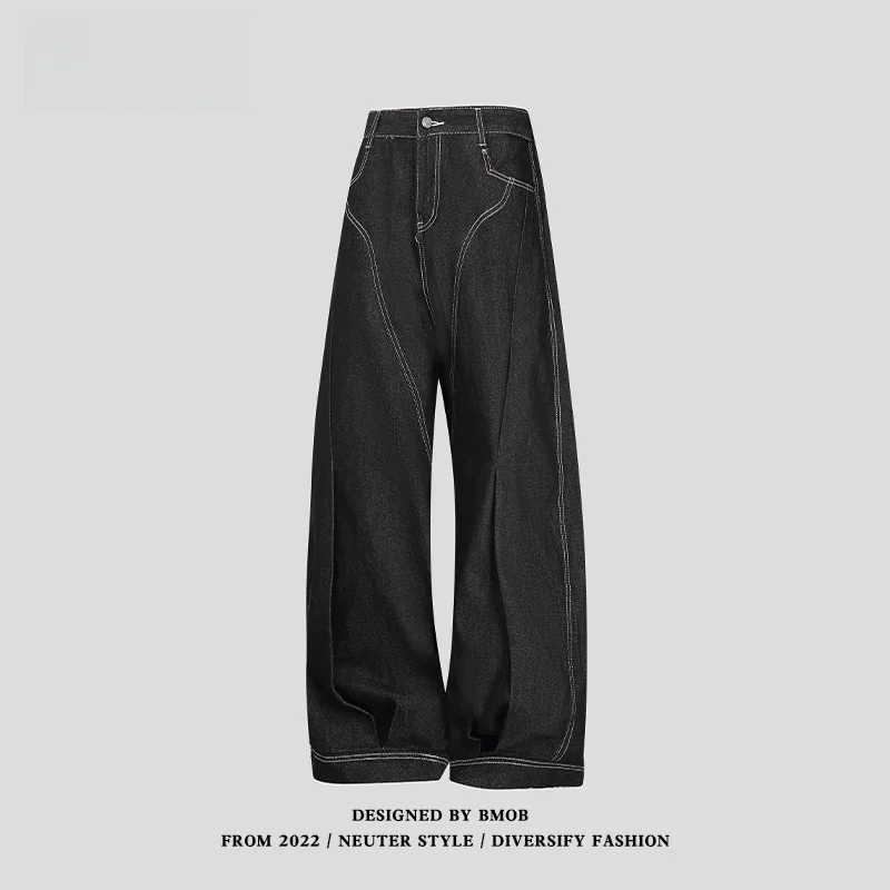 

American Retro 3D Embroidery Jeans Loose Fit ex High Street Sle Casual Long Trousers Youthful Trendy Straight Leg Jeans