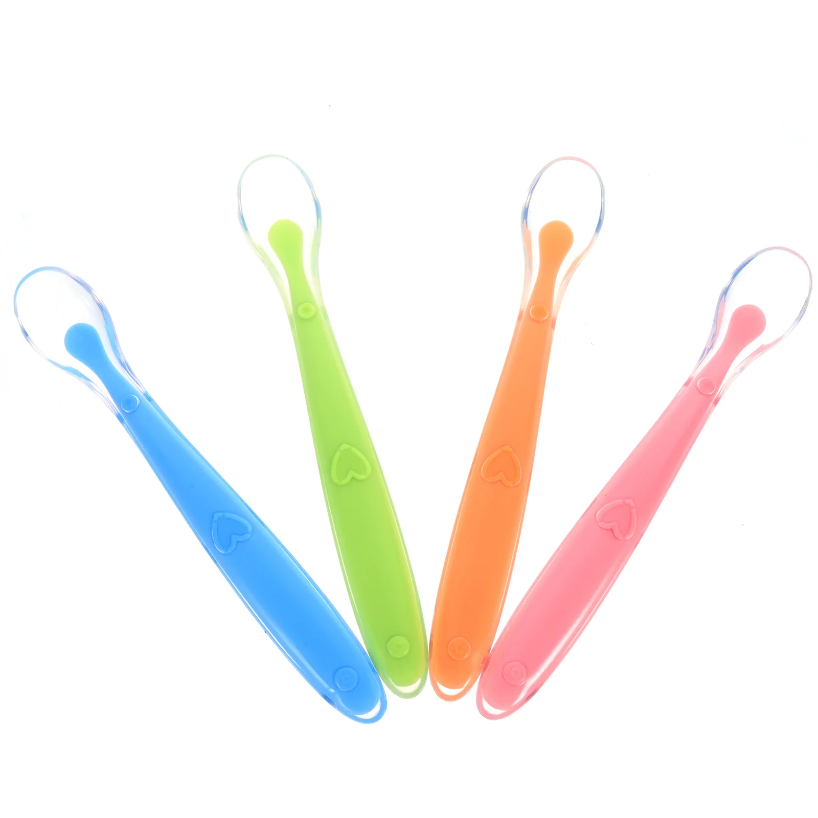 

4 PCS Children Tableware Baby Spoons Silicone Flatware for Serving Utensils Dinnerware