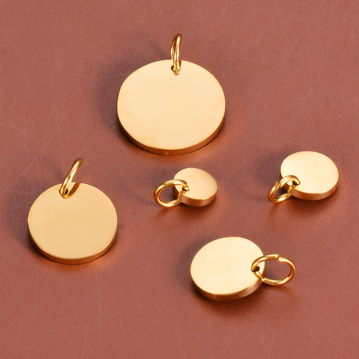 

10Pcs Round Mirror Polishing ID Tag Charms Blank Pendants for Jewelry Making Necklaces Bracelets DIY Accessories