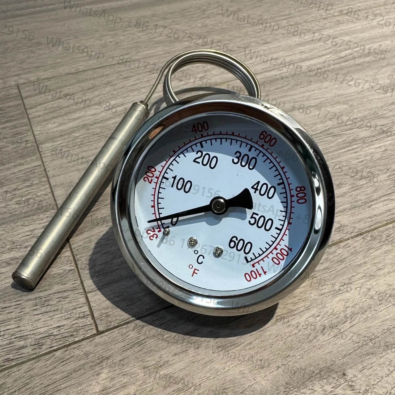 Metal dial thermometer 600 degrees pizza oven thermometer pointer pizza oven display table kiln