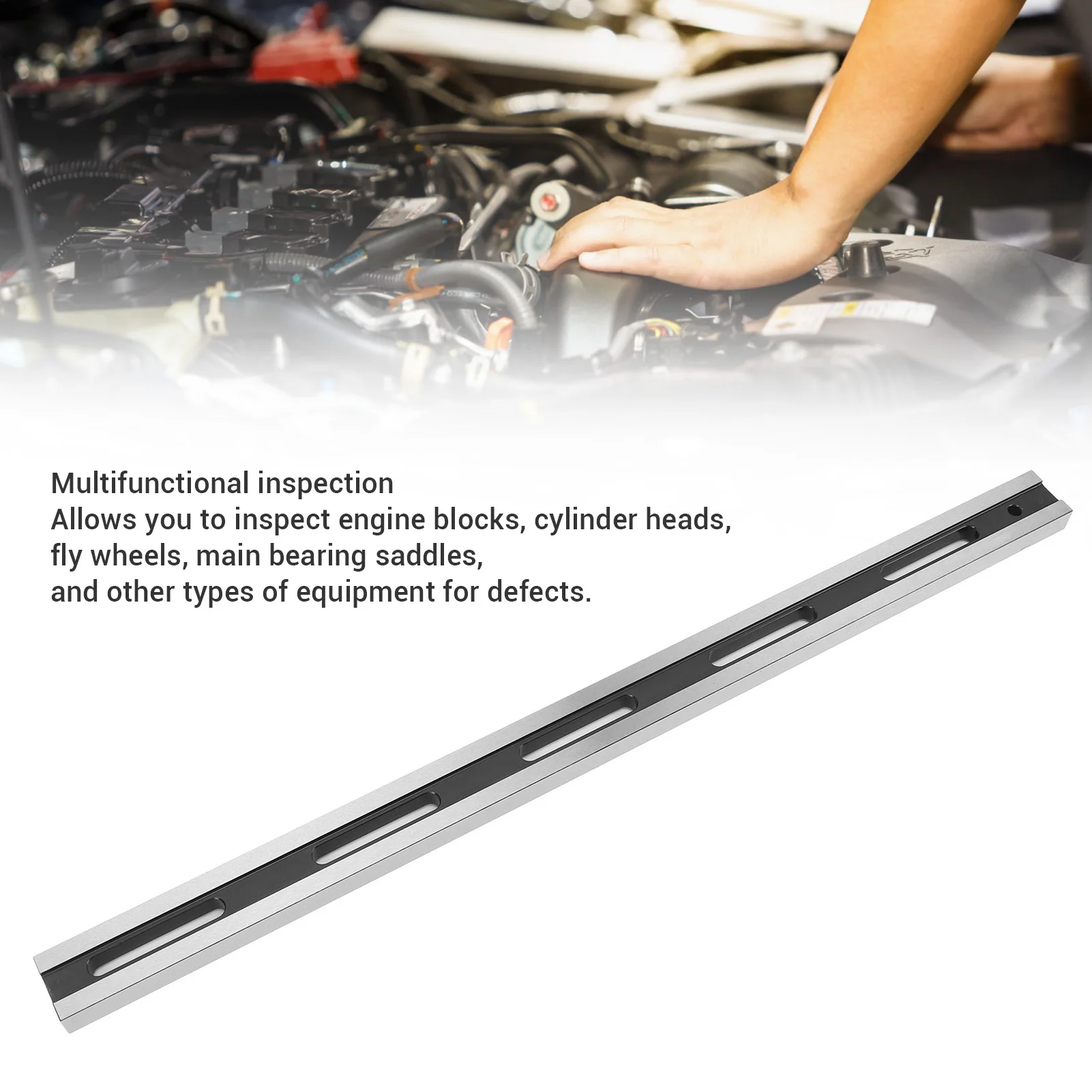 24 Inch Machinist Precision Steel Straight Edge Tool Straight Edge Machined Flat For Checking Car Cylinder Heads Engine Blocks