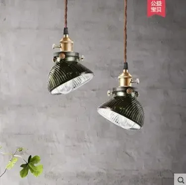 

Retro Cafe Tea Shop American Industrial Style Kitchen Single Head Blue Hot Pot Restaurant Chandelier
