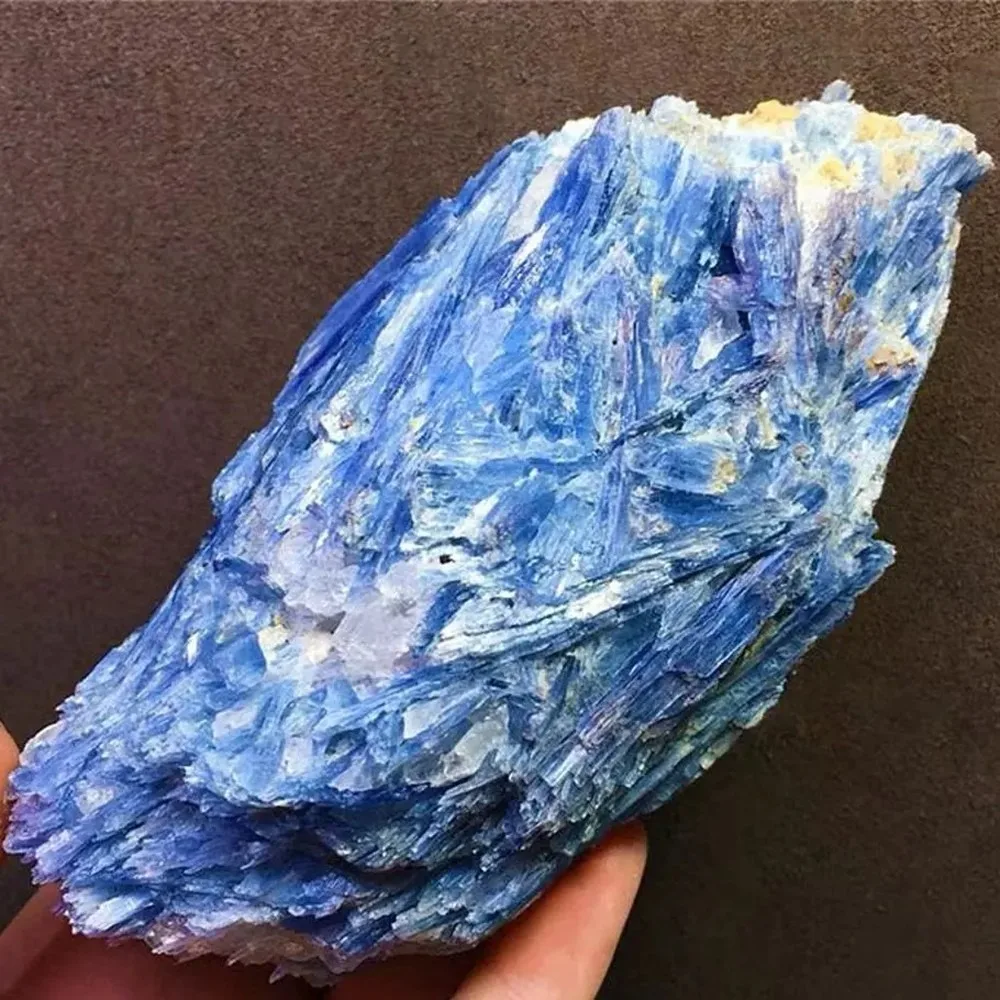 Natural Blue Kyanite Raw Stone Chip Crystal Specimen, Reiki Healing Gemstone, Blue Calcite Mineral Collectible Jewelry