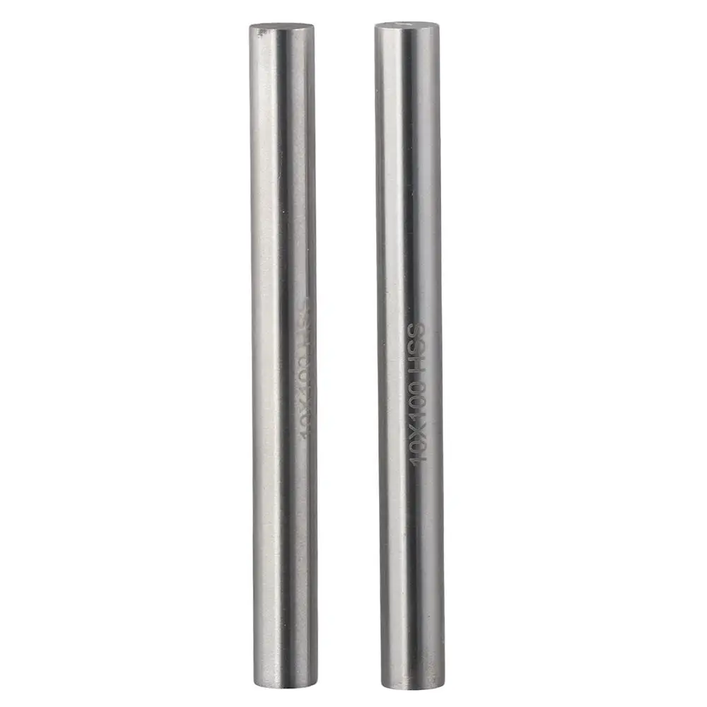 2 pz 10mm x 100mm Solid Round Rods Smooth HSS Steel Metal tornio Bar Stock Tool movimento lineare albero macchina tornitura