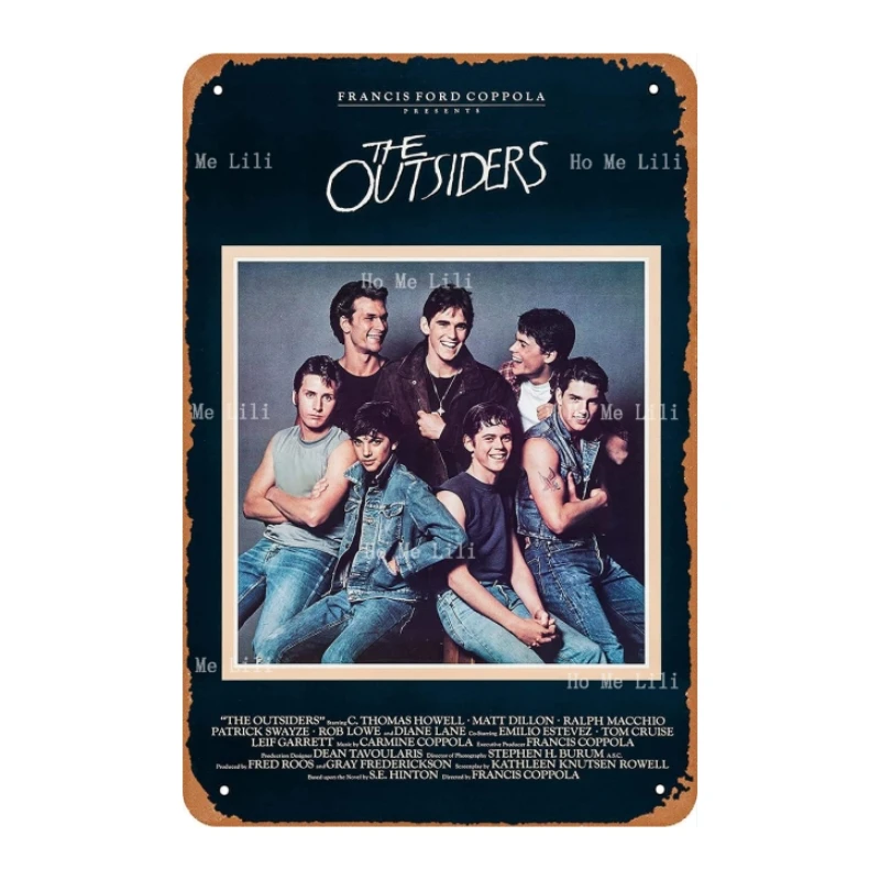 Fumtgsin Vintage Metal Tin Sign The Outsiders Movie Poster For Bars Restaurants Cafes Pubs Decor Metal Sign