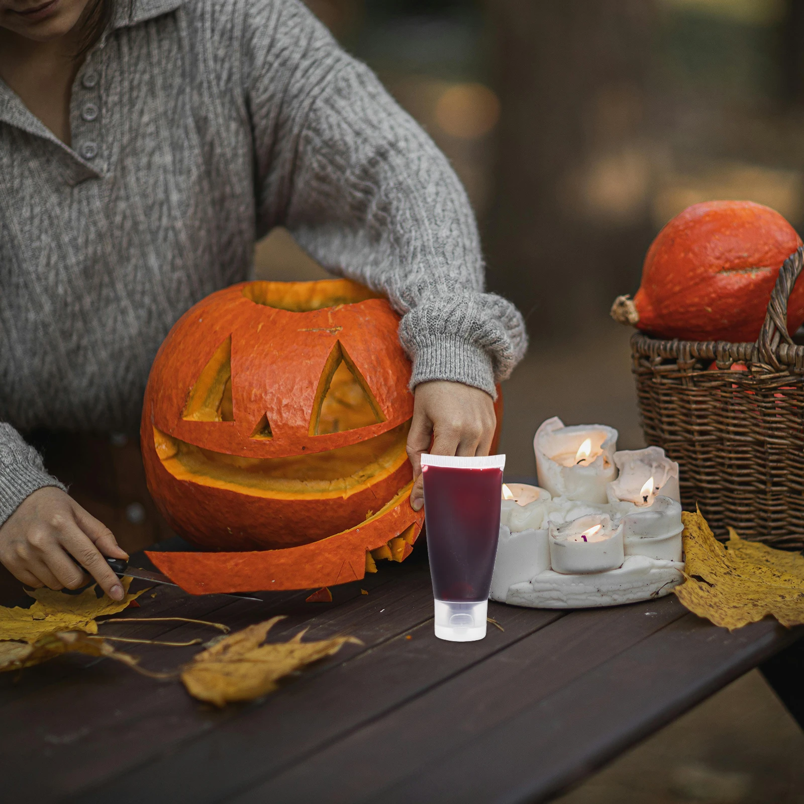 3 Pcs Fake Plasma Props Blood for Drama Pellets Halloween Party Costume Artificial Prank Makeup Face