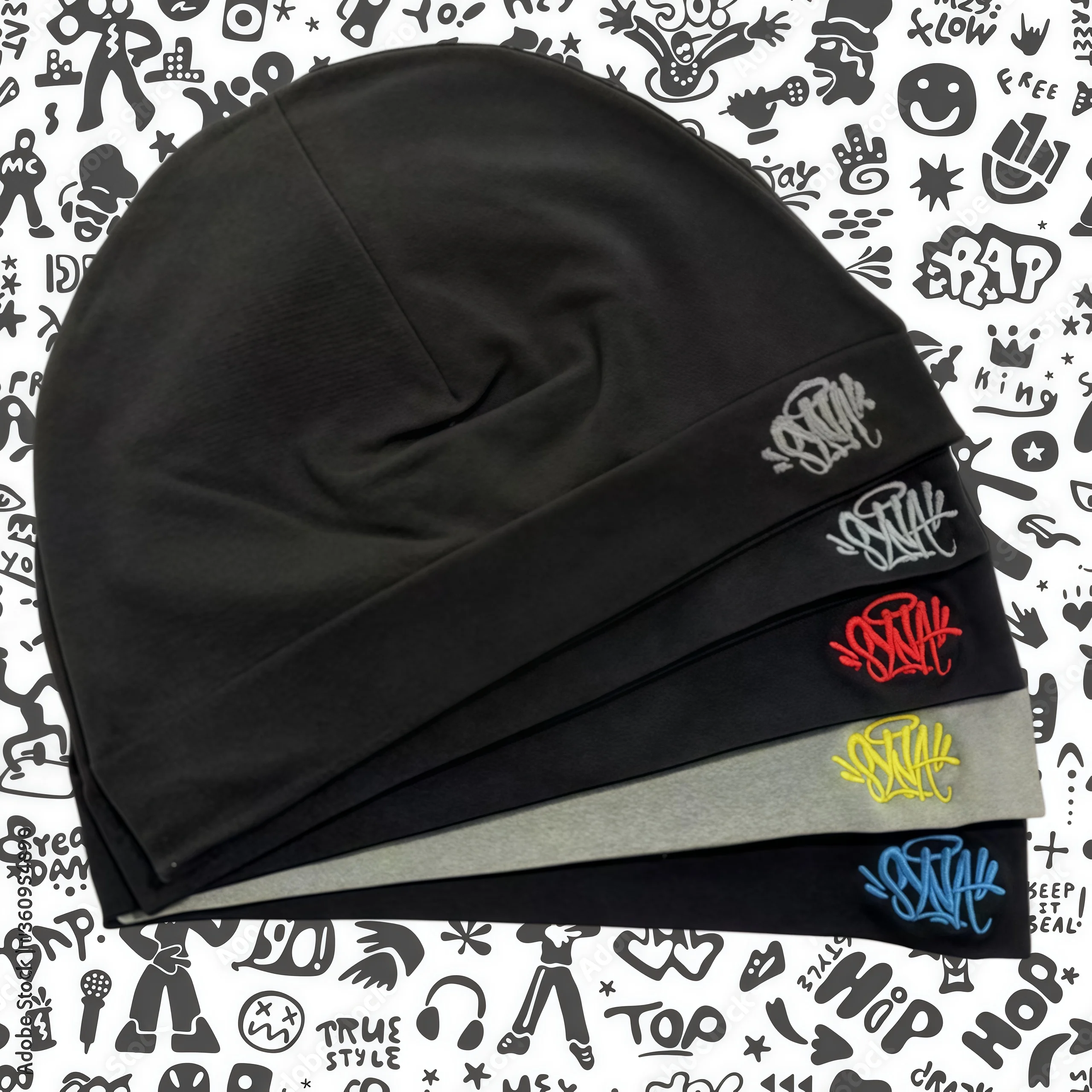 SYNA Hip Hop Cold Hat Syna World Wide Pullover Hat Embroidery High Quality Double Layer Gorras Para Hombres New Street Beanie