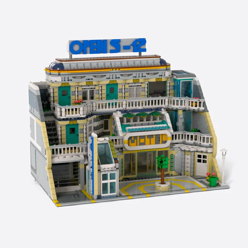 シティストリートビューモデル Moc ビルディングレンガ車ホステルモデル技術モジュラーブロックギフトクリスマスおもちゃ DIY セットアセンブリ