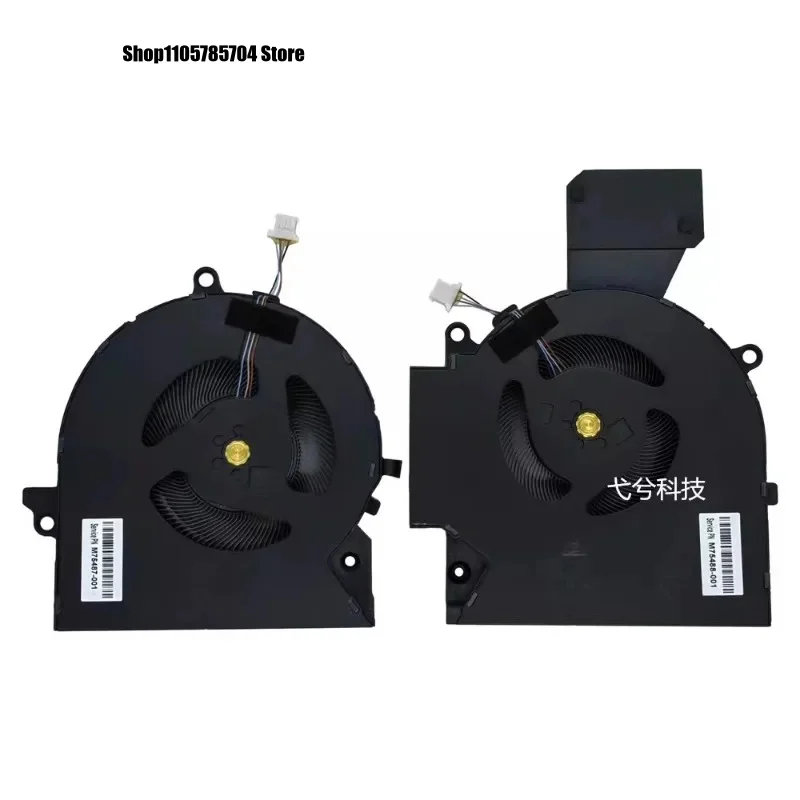 DL New CPU GPU Cooler Fan for HP OMEN 16-B 16-C TPN-Q265 Q267 Laptop Cooling Fan 12V RTX3060 RTX3070