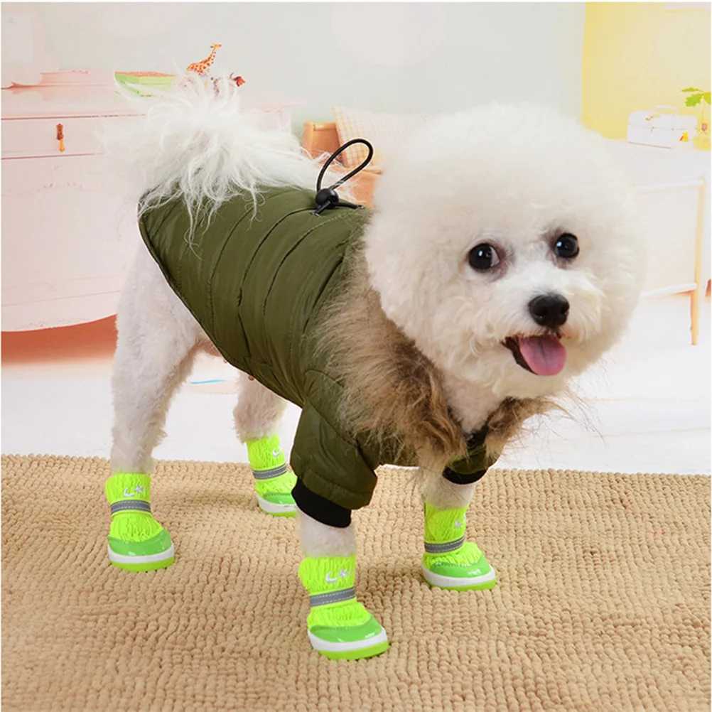 

Pet Winter Down Coat Two-Feet Hoodies Warm Dog Clothing Fashion Apparel Pet Supplies Small Medium Size S Green for Special