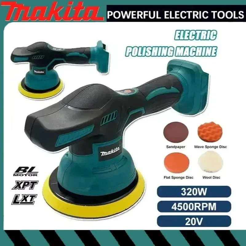 

Makita Cordless Electric Polisher 8 Speeds Digital Display Car Waxing Polishing Machine for 18V Lithium Battery Auto Detailing