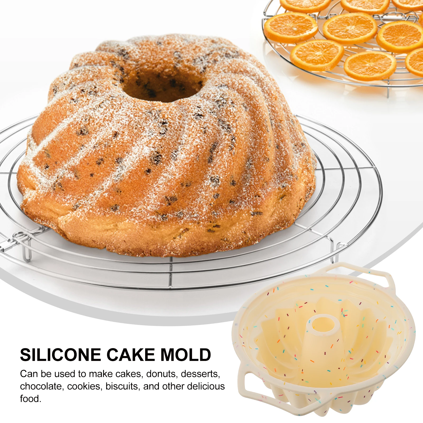

Silicone Cake Mold Round DIY Mould Kitchen Supplies Baking Nonstick Casting Food Grade Eco Friendly Easy Clean Home