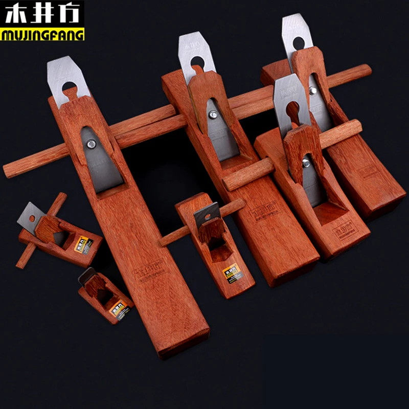 Hong Kong-Style Indonesian redwood Bench Plane Flat bottom Planes Edge wooden Planer,Woodworking Trimming Manual Push Tools