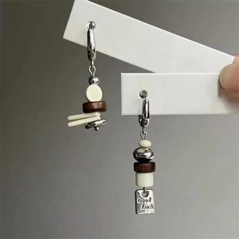 31BF Asymmetrical Black Dog Earrings Charm For Fashionable Women Seeking Unique