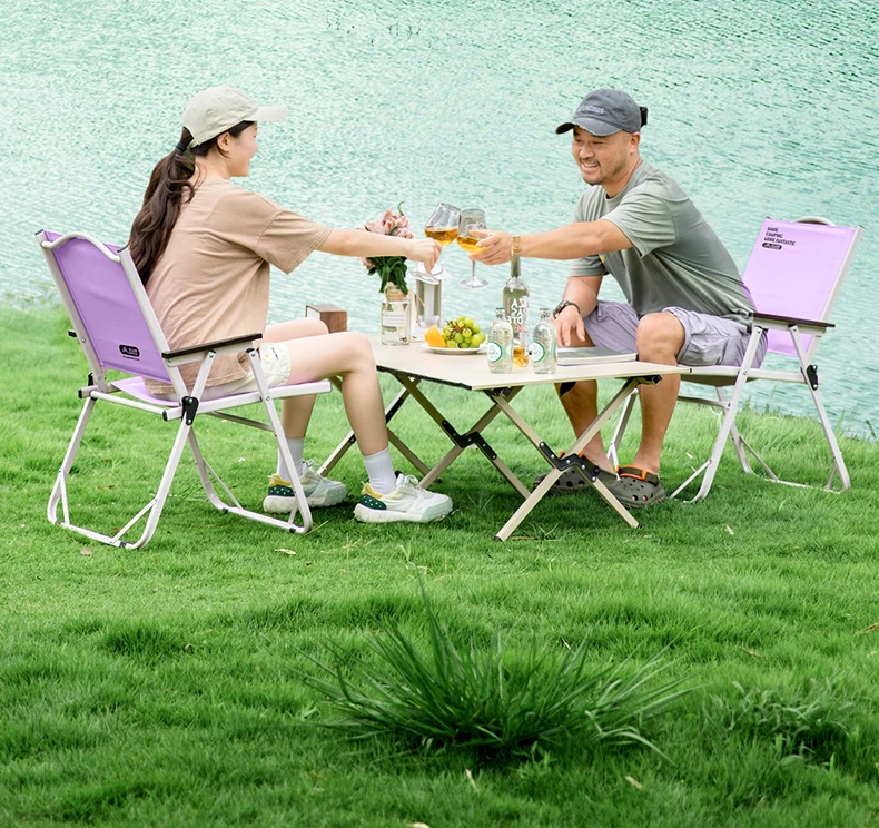 BISINNA Outdoor Klappbarer Campingstuhl Tragbarer Lounge-Kit-Stuhl Picknick Strand Wandern Trekking – Detail 11