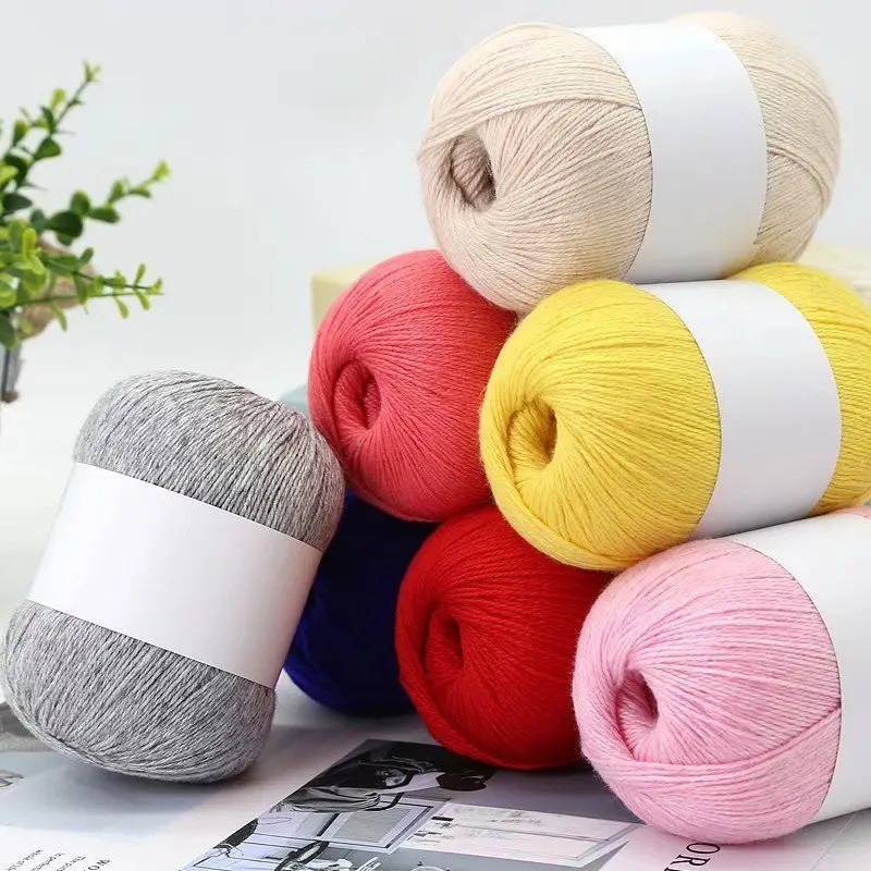 

50g/Ball Plush Cashmere Wool Yarn Hand-knitted Cashmere Knitting Wool For Scarf Baby Anti-pilling Yarn