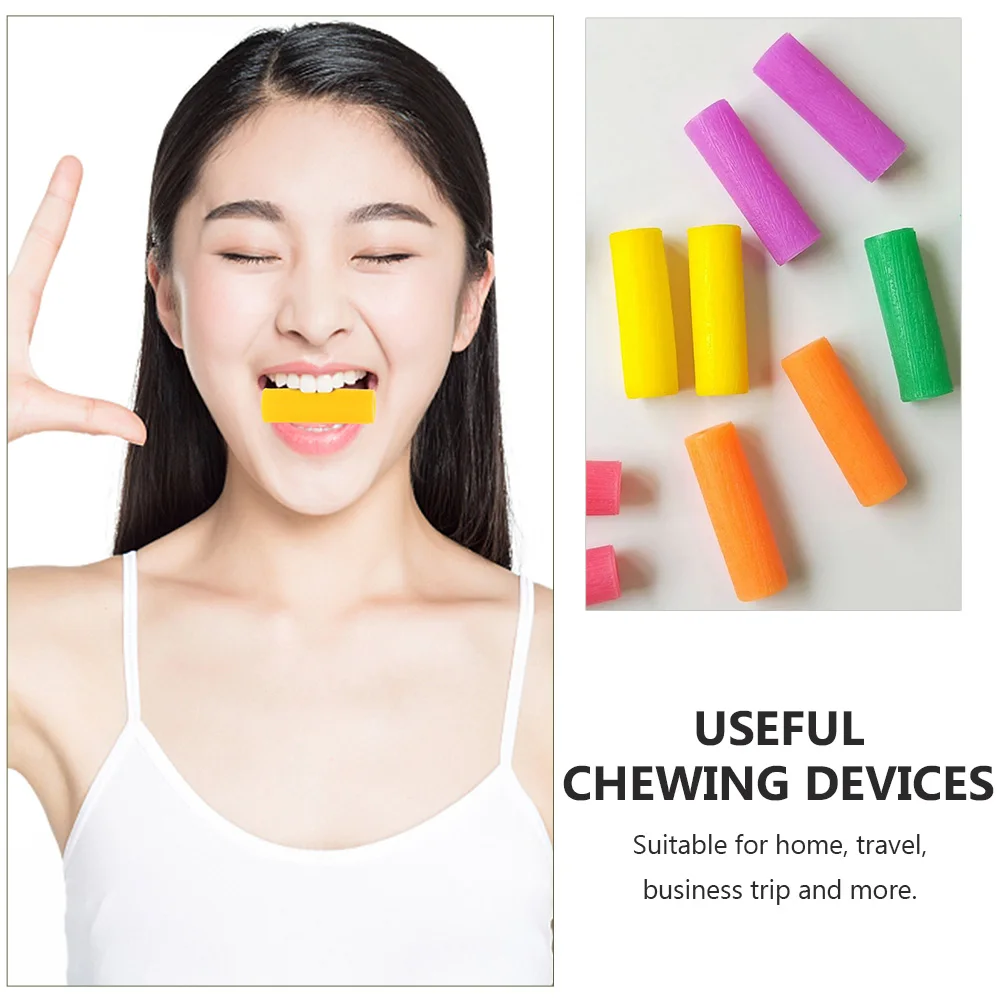 

12 pcs Dental Teether Portable Jaw Exerciser Safe Bite Gel Non-Slip Design Lightweight Easy Carry For Home Travel Business