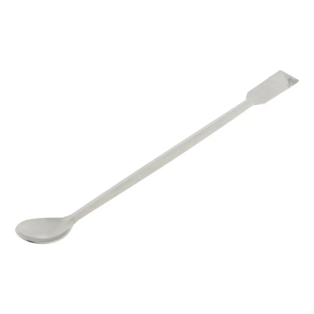 Stainless Steel Lab Mini Spoon Micro Spatula Laboratory Dispensing Scoop Silver Metal Tool for Pharmacy and Experiment