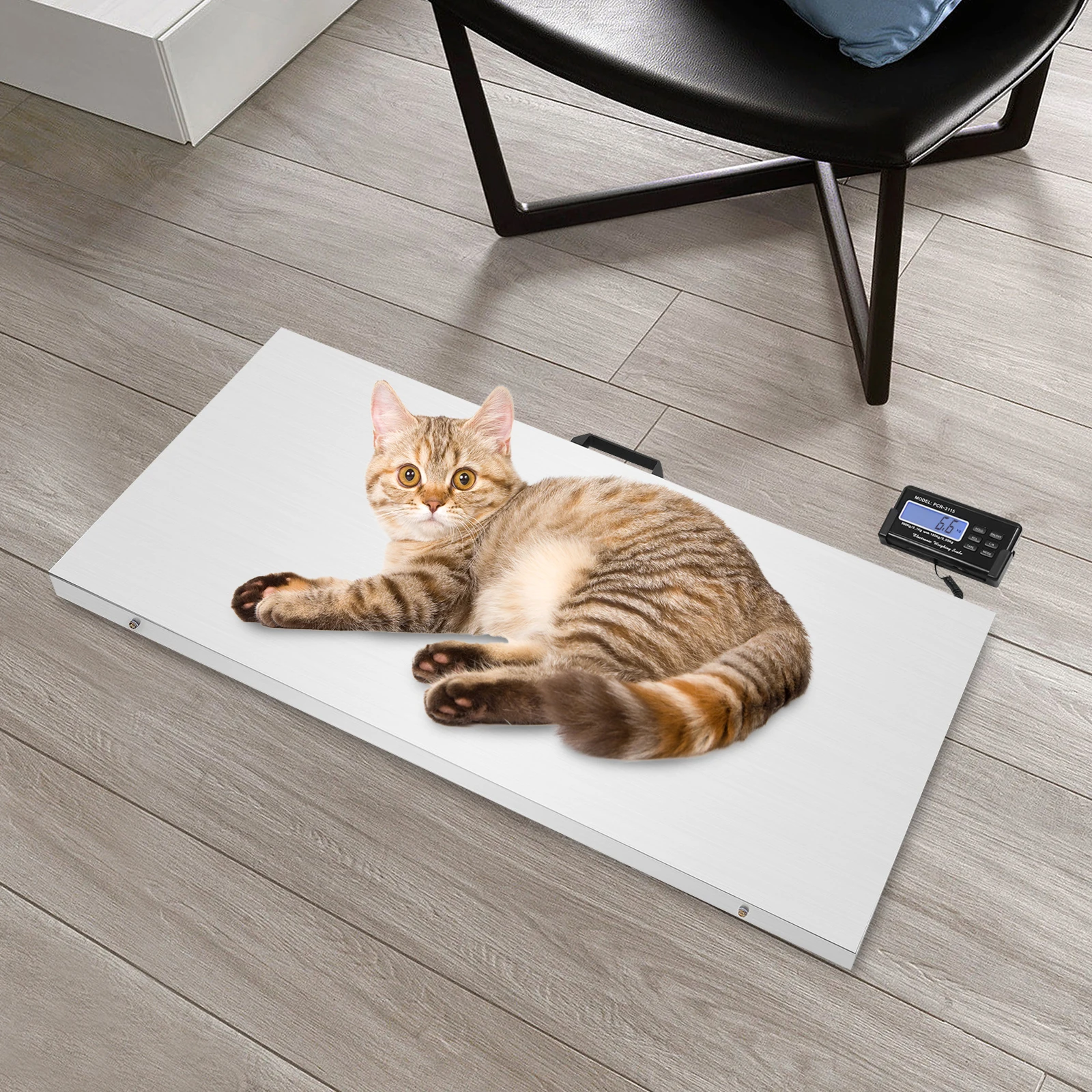 

110-240V Portable Animal Digital Scale Electronic Balance Scale Weighing Tool High Precision LCD Monitor 300kg for Dogs Cats