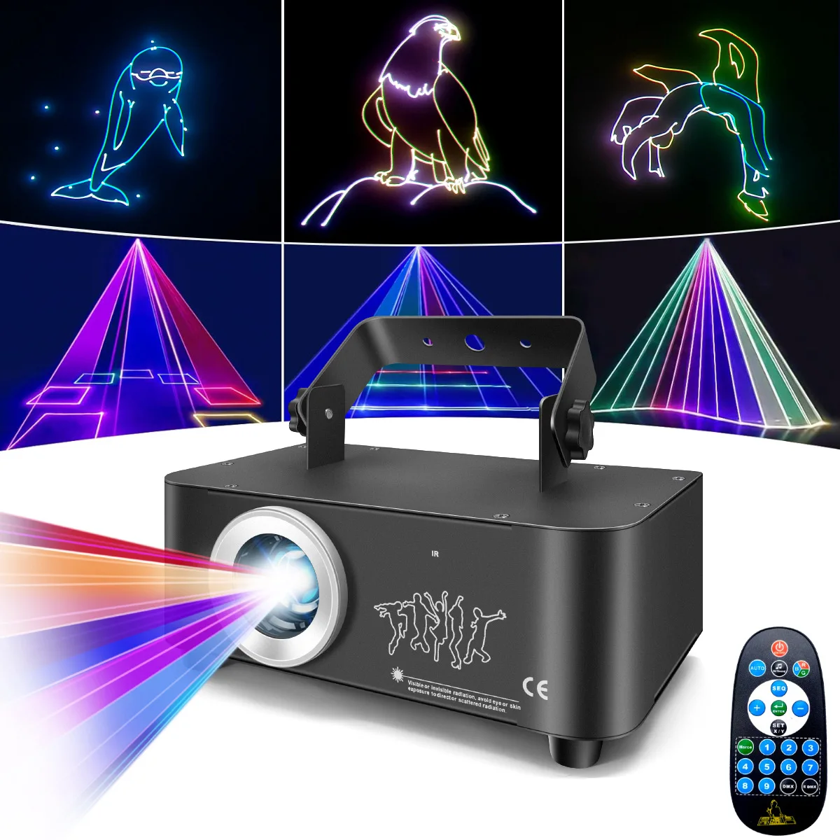 3D full color animation laser stage bar private room atmosphere party dancing disco lights
