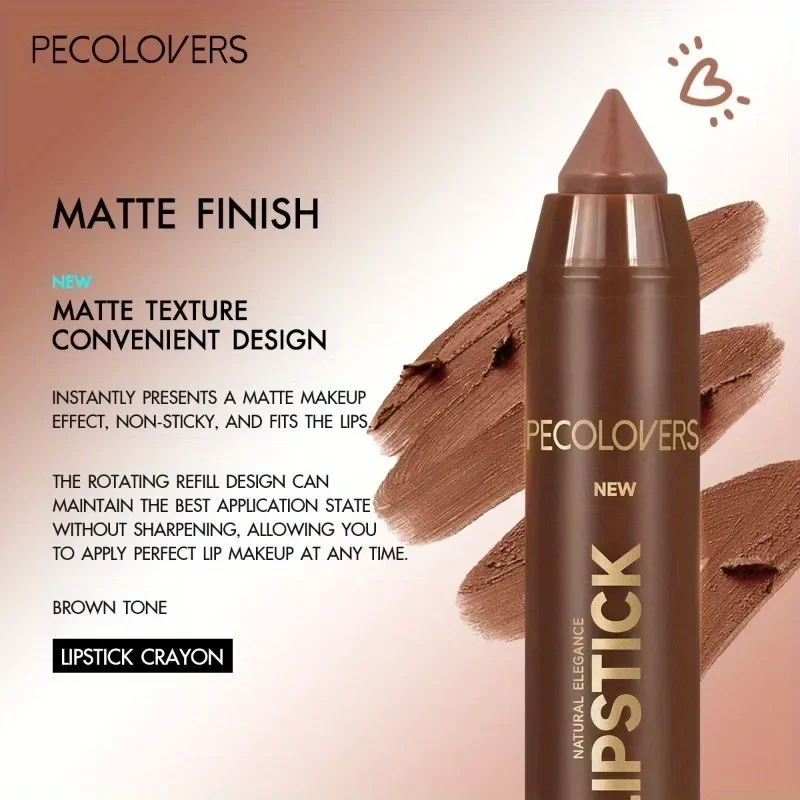 Velvet Lipstick Pencil Matte Long-lasting Lip Glaze Plump Non-stick Cup Lipstick Natural Outline Lips Lipliner Makeup