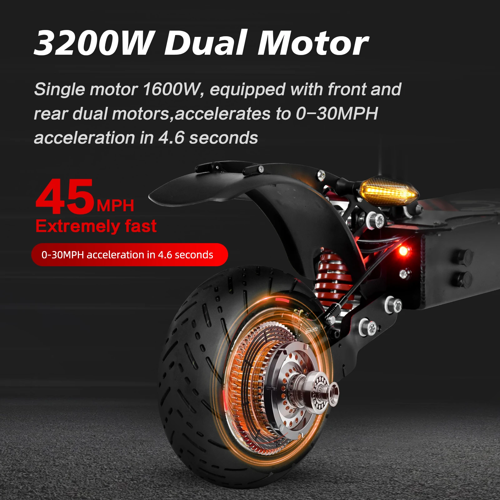 سكوتر كهربائي Boyueda Q7 Pro 10 "1600Wx2 ثنائي المحرك سكوتر إلكتروني قابل للطي سرعة علوية 42Mph 988WH ماكس المدى 42Mile تحميل 330Ibs جديد #4