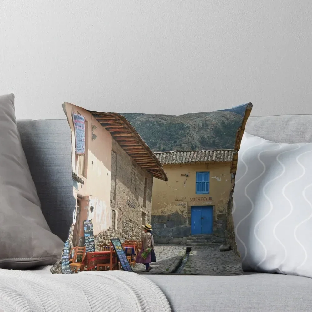 

Ollantaytambo, Peru, Museum Street Throw Pillow Christmas Pillow Cases Christmas Pillow Covers bed pillows