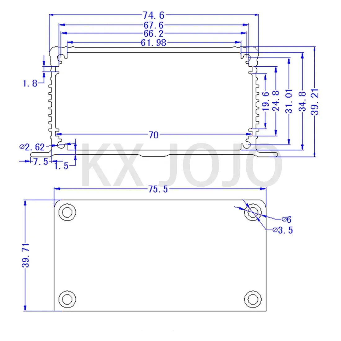 Aluminum Enclosure 88*39*100/110mm Split Case PCB DIY Instrument Electronic Project Waterproof Protective Box Components