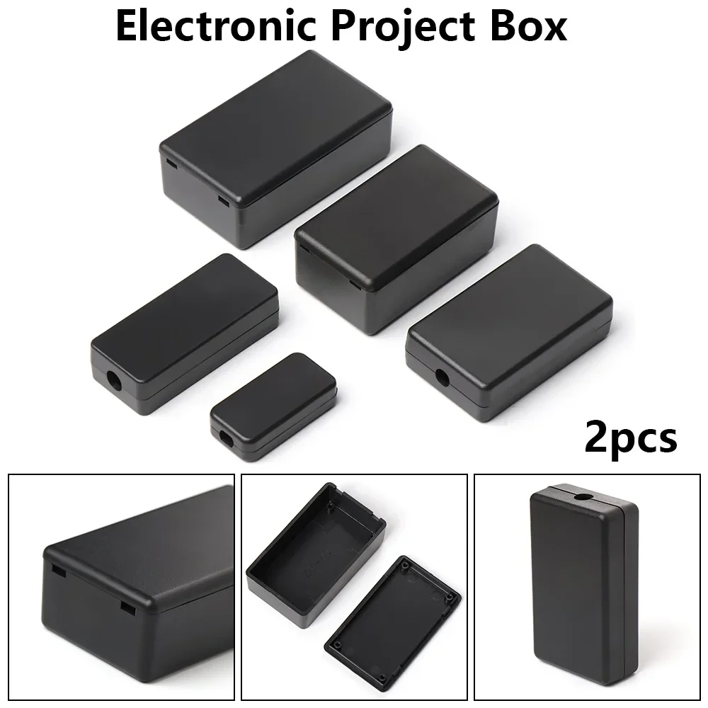 2/6/10Pcs Waterproof Black Housing Instrument Case ABS Plastic Project Box Storage Case Enclosure Boxes Electronic Supplies