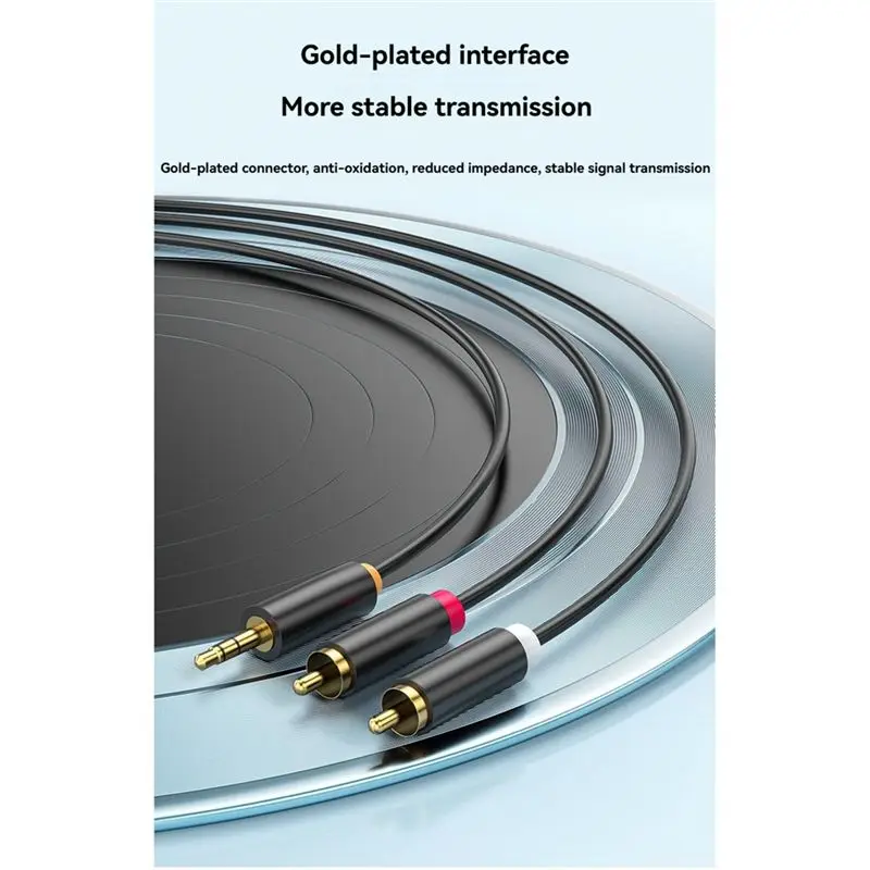 ABUO Digital Optical to Analog 3.5mm AUX Audio Cable Optical to 2RCA Adapter Coaxial to Stereo L/R 3M