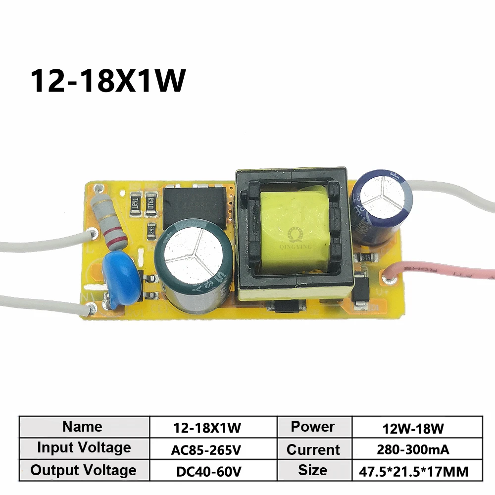 Transformadores de Iluminação para Fonte de Alimentação LED, Driver LED, AC 220V, 1W, 3W, 5W, 7W, 12W, 18W, 20W, 25W, 36W, 50W, 10 PCes-50 PCes