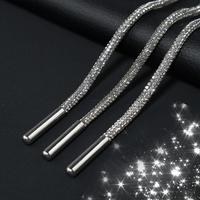 1Pcs Luxury Rhinestone Shoelaces Rainbow Diamond Shoe laces Sneakers Laces Shoes Round Shoelace 100/120/140/160CM DIY Strings